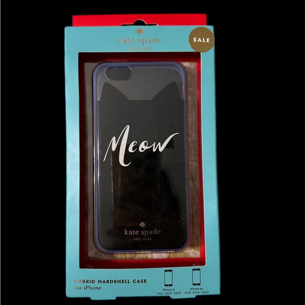 Kate Spade Black Meow Script Phone Case